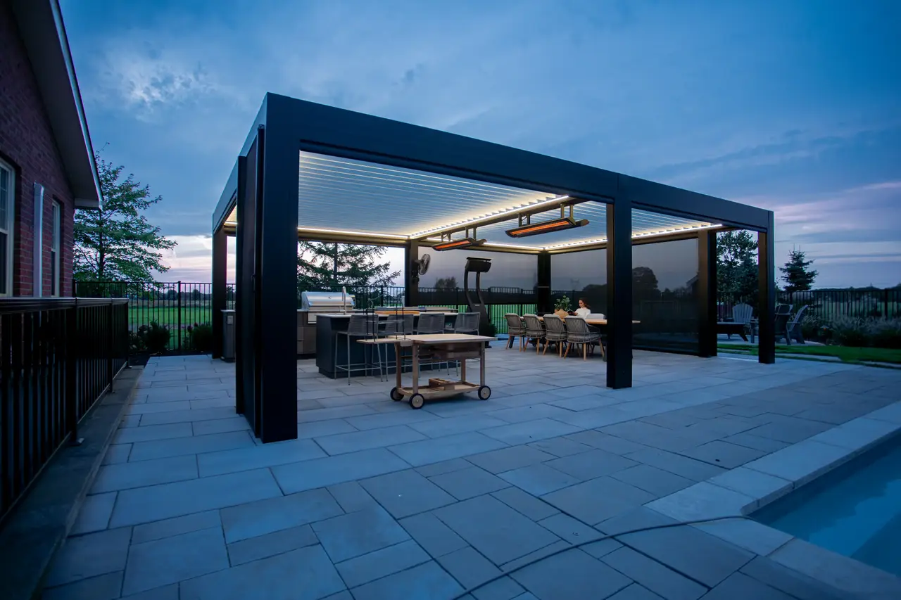 Contemporary Louvered Pergola